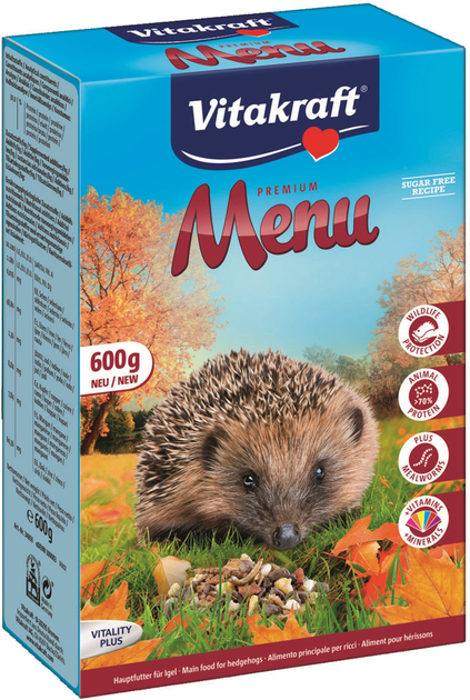Karma dla jeży Vitakraft Vita Garden Premium Menu Hedgehog 600 g (4008239591142) - obraz 1