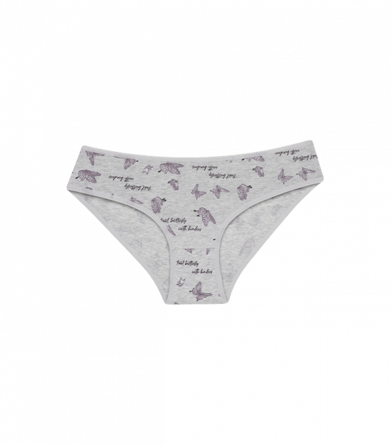 Подростковые трусы слипы для девочки с рисунком Бабочки - Donella - 512504 - 158-164 см - Светло-серый - Фото 1 Подростковые трусы слипы для девочки с рисунком Бабочки - Donella - 512504 - 158-164 см - Светло-серый - изображение 1