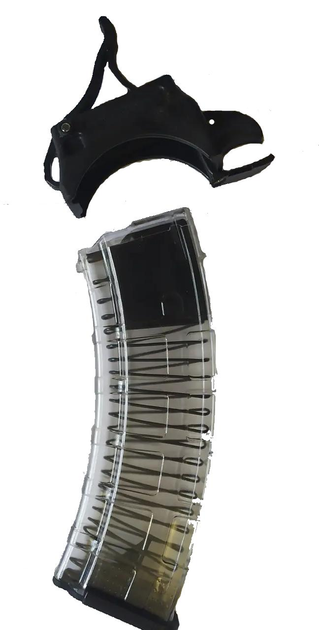 Комплект магазин для АК74 прозорий та лоадер для швидкої зарядки - зображення 1