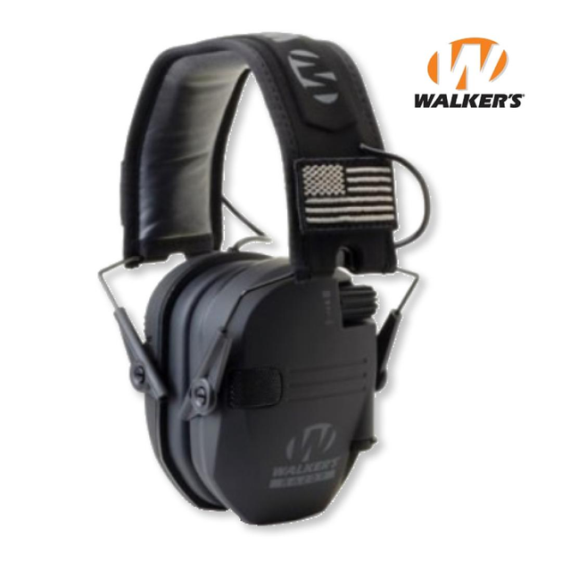 Активні навушники Walker's Razor Slim Patriot з патчами (Сірий) - зображення 2