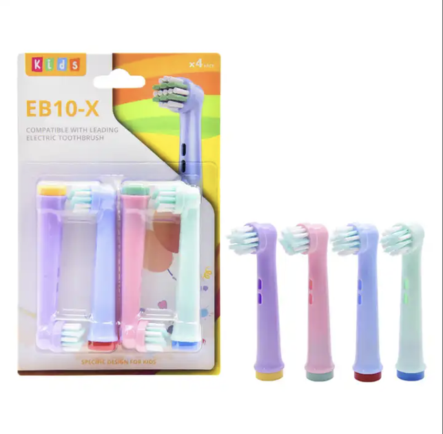 Насадки для Oral B электрической зубной щетки детские с мягкой щетиной eb10-x для орал би 4 штуки - изображение 8