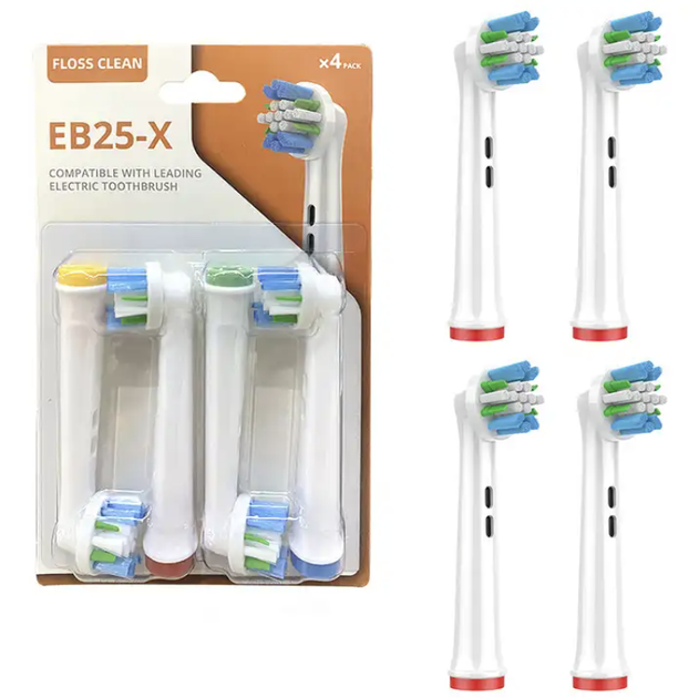 Насадки для Oral B Floss Action EB25-X набор сменных 4 шт для электрической зубной щетки орал би - изображение 8
