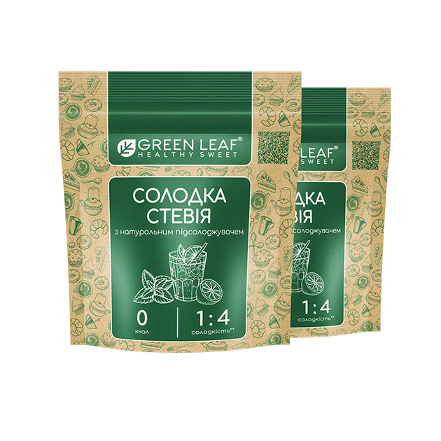 Подсластитель Сладкая стевия Green Leaf 1:4 100г от продавца: КорисноЇж ...