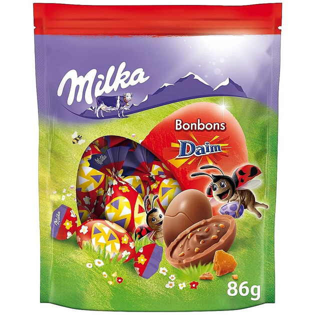 Конфеты Milka Bonbons Daim Пасхальные яйца Милка 86г – купить в Украине ...