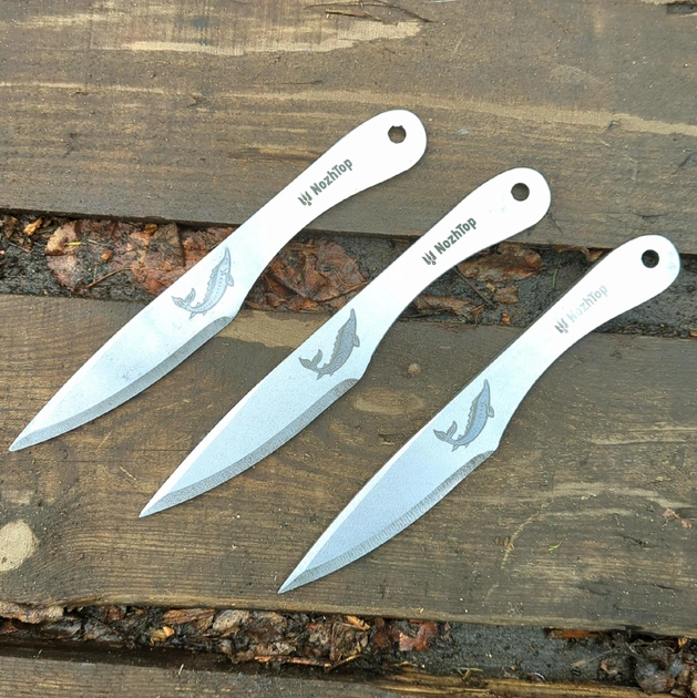 Комплект метальних ножів Осетр 250мм 3 шт. - зображення 1