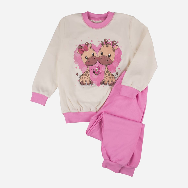 Piżama dziecięca dla dziewczynki Tup Tup P212DZ-2000 104 cm Różowa/Beżowa (5901845291613) - obraz 1