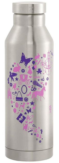 Butelka na wodę Step by Step Purple & Rose 500 ml Grey (4047443466730) - obraz 1