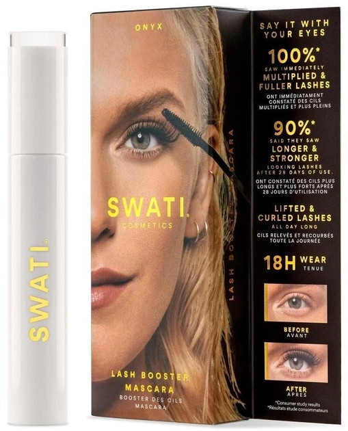 Туш для вій Swati Onyx Lash Booster Mascara Black 10.6 мл (7350100167213) - зображення 1