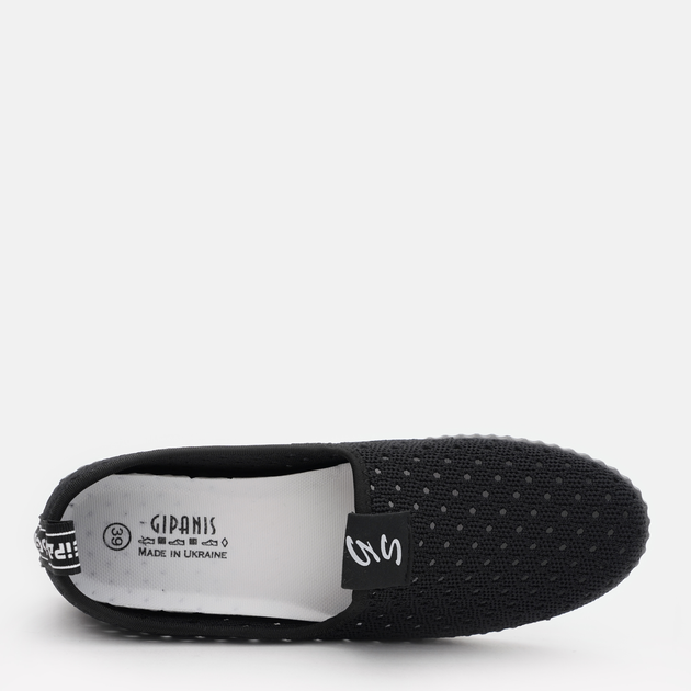 Женские слипоны Gipanis BSF-526 36 24 см Черные (ROZ6501041204) - изображение 5