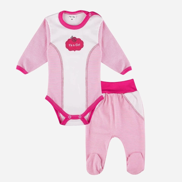 Дитячий комплект (боді + повзунки) для новонароджених для дівчинки Tup Tup T21B203-0002 56 см Рожевий (5901845286985) - зображення 1