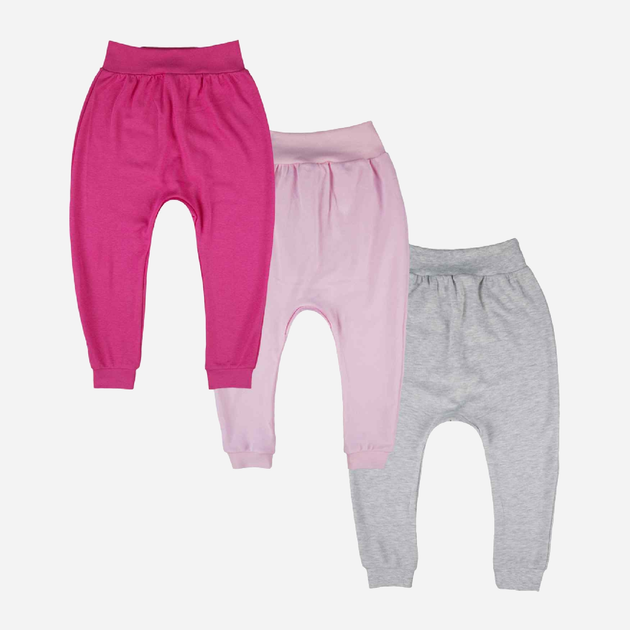 Набір дитячих спортивних штанів 3 шт для дівчинки Tup Tup T22B100-FSP1 104 см Сірий/Рожевий (5901845293587) - зображення 1
