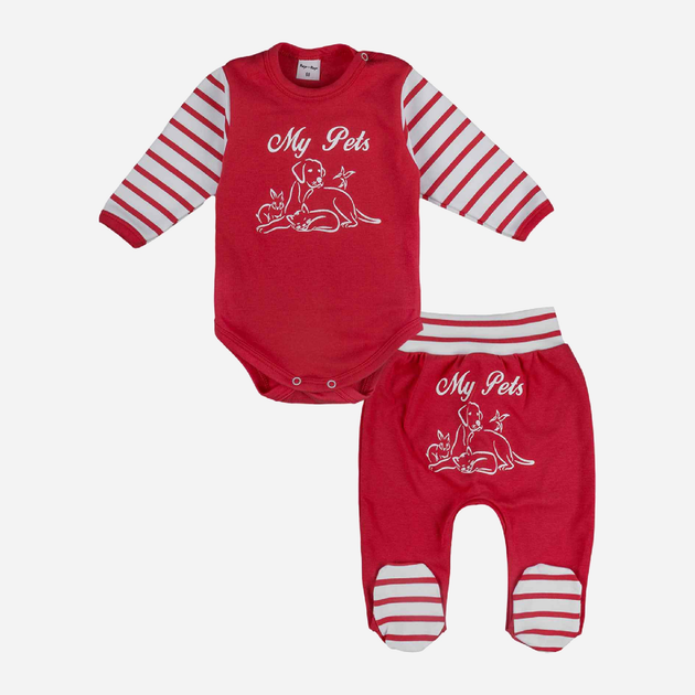 Zestaw dziecięcy (body + półśpiochy) dla niemowląt Tup Tup T22B107-2600 62 cm Czerwony (5901845294133) - obraz 1