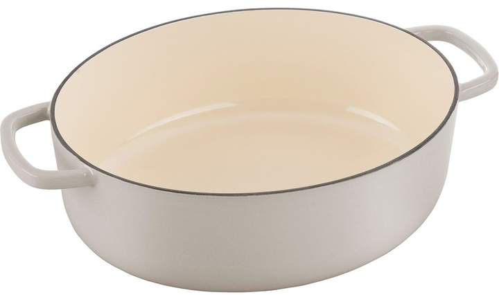 Garnek żeliwny owalny Ballarini Bellamonte z pokrywką kość słoniowa 2.2 l (75003-554-0) - obraz 5