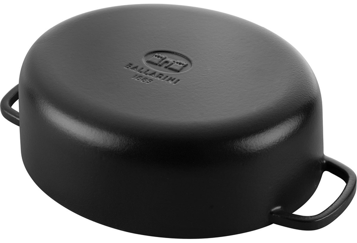 Каструля чавунна овальна Ballarini Bellamonte з кришкою чорна 4.5 л (75003-545-0) - зображення 6