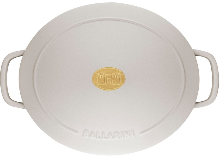 Garnek żeliwny owalny Ballarini Bellamonte z pokrywką kość słoniowa 4.5 l (75003-555-0) - obraz 7
