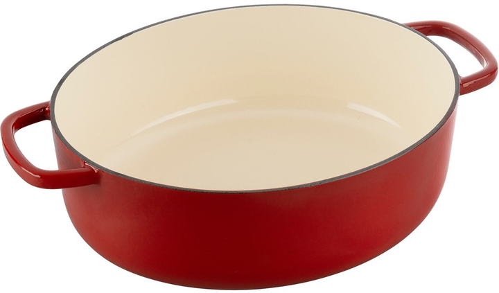 Garnek żeliwny owalny Ballarini Bellamonte z pokrywką czerwony 7.5 l (75003-568-0) - obraz 5