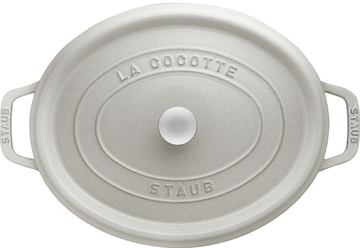 Каструля чавунна овальна Staub з кришкою білий трюфель 3.2 л (40501-422-0) - зображення 5