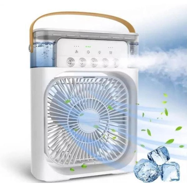 Мини кондиционер Air Cooler Fan 4в1 Увлажнитель c LED подсветкой ночник USB Белый - Фото 1 Мини кондиционер Air Cooler Fan 4в1 Увлажнитель c LED подсветкой ночник USB Белый - изображение 1