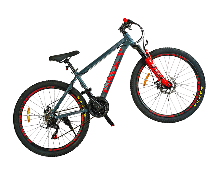 Велосипед спортивный Corso Next 26" алюминиевая рама 15" серо-красный NX-26868 - изображение 2