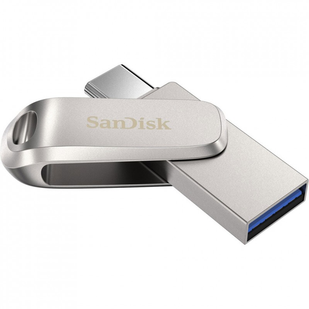 USB флеш накопитель SanDisk 1TB Ultra Dual Luxe Silver USB 3.2/Type-C ...