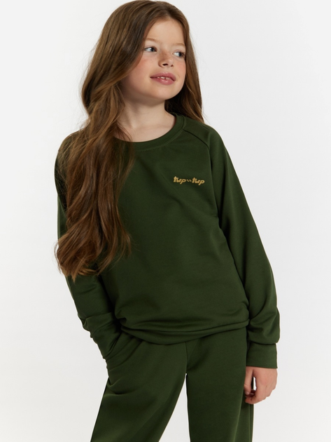 Dres dziecięcy dla dziewczynki (bluza bez kaptura + spodnie) Tup Tup 101400-5010 104 cm Khaki (5907744490539) - obraz 3