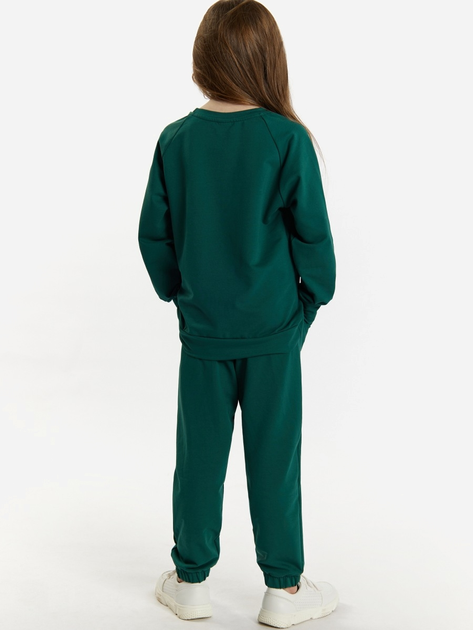 Підлітковий спортивний костюм (світшот + штани) для дівчинки Tup Tup 101401-5000 146 см Зелений (5907744490706) - зображення 2