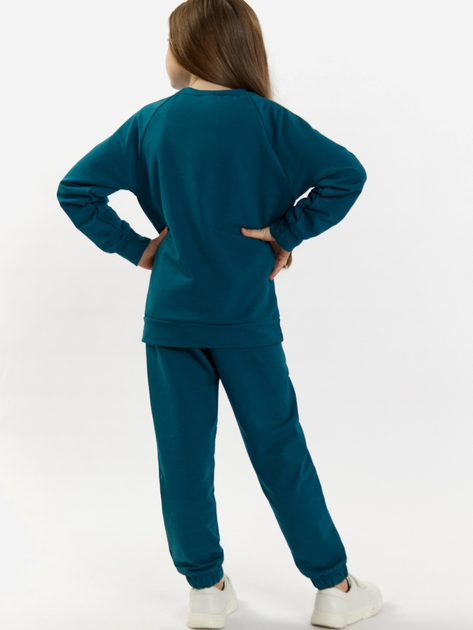 Дитячий спортивний костюм (світшот + штани) для дівчинки Tup Tup 101402-3210 104 см Бірюзовий (5907744490737) - зображення 2