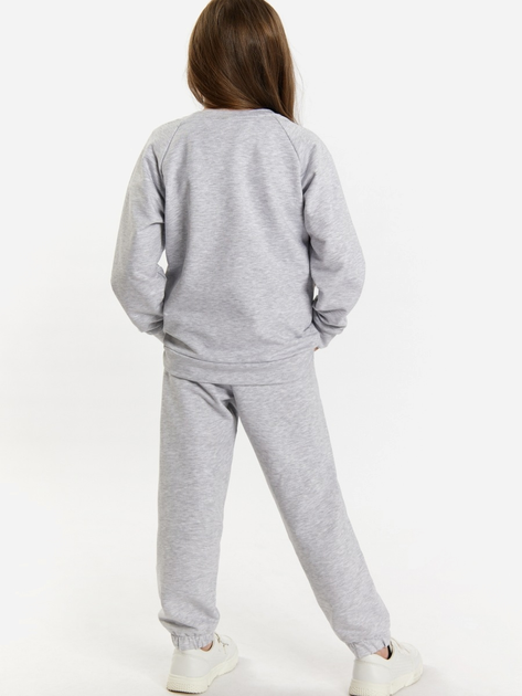 Дитячий спортивний костюм (світшот + штани) для дівчинки Tup Tup 101404-8110 110 см Сірий (5907744490942) - зображення 2