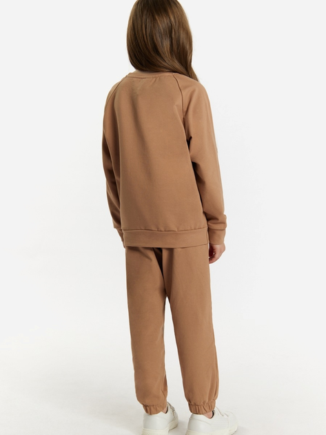 Дитячий спортивний костюм (світшот + штани) для дівчинки Tup Tup 101405-1070 122 см Світло-коричневий (5907744491062) - зображення 2