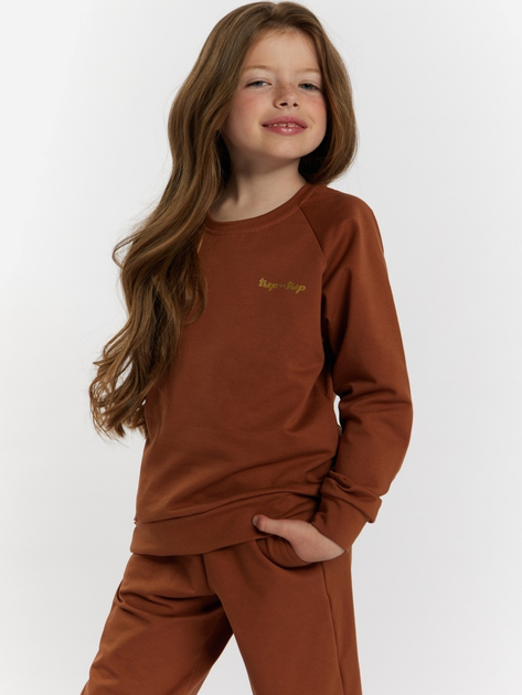 Dres młodzieżowy dziewczęcy (bluza bez kaptura + spodnie) Tup Tup 101406-4620 152 cm Brązowy (5907744491215) - obraz 3