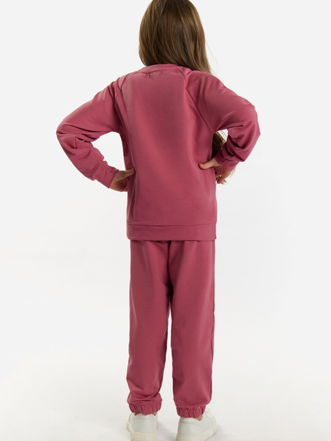 Дитячий спортивний костюм (світшот + штани) для дівчинки Tup Tup 101409-2000 110 см Темно-рожевий (5907744491444) - зображення 2