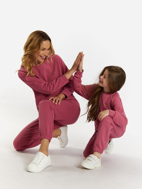 Dres dziecięcy dla dziewczynki (bluza bez kaptura + spodnie) Tup Tup 101409-2000 134 cm Ciemnoróżowy (5907744491482) - obraz 4