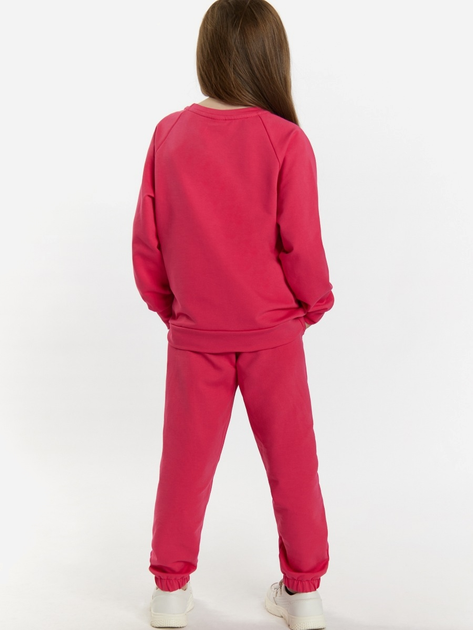 Дитячий спортивний костюм (світшот + штани) для дівчинки Tup Tup 101410-2200 104 см Малиновий (5907744491536) - зображення 2