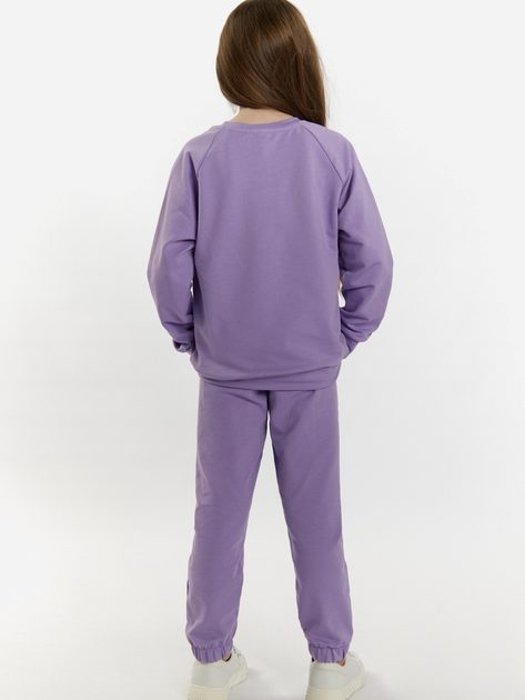 Дитячий спортивний костюм (світшот + штани) для дівчинки Tup Tup 101411-2510 128 см Фіолетовий (5907744491673) - зображення 2