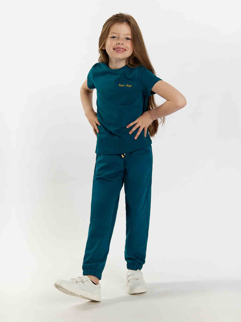 Дитяча футболка для дівчинки Tup Tup 101500-3210 134 см Бірюзова (5907744499914) - зображення 1