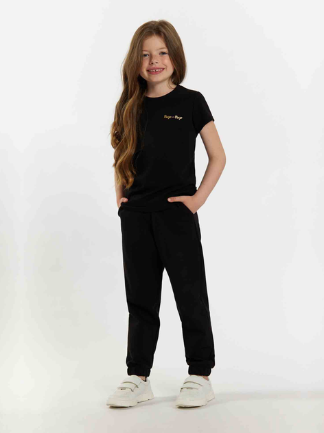 Koszulka dziecięca dla dziewczynki Tup Tup 101500-1010 110 cm Czarna (5907744500375) - obraz 1