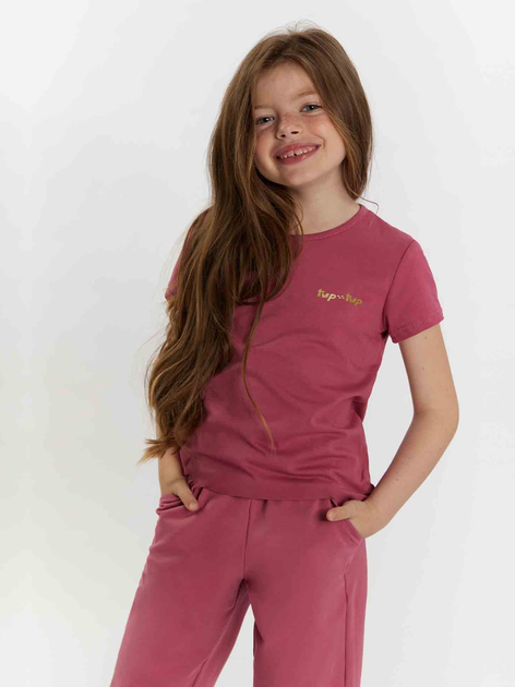 Підліткова футболка для дівчинки Tup Tup 101500-2000 140 см Темно-рожева (5907744500627) - зображення 1