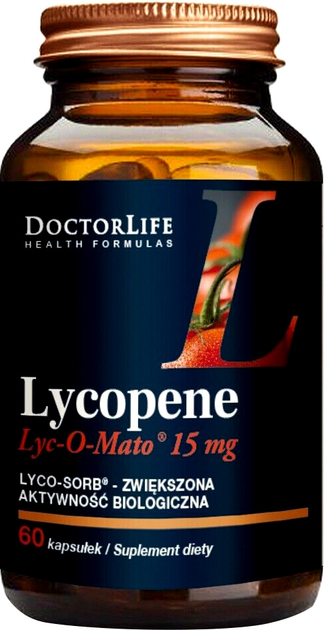 Дієтична добавка Doctor Life Lycopene likopen 25 mg томатний екстракт 60 таблеток (5906874819692) - зображення 1