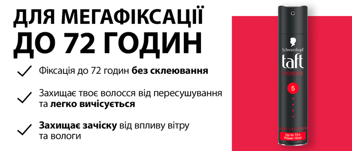 Лак для волосся Taft Power Кофеїн Фіксація 5 250 мл (4015000510790) - Фото 10 Лак для волосся Taft Power Кофеїн Фіксація 5 250 мл (4015000510790) - зображення 10