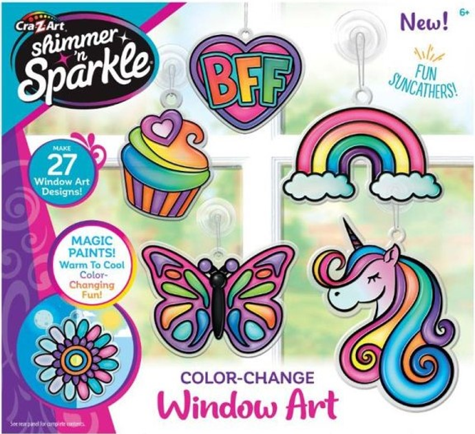 Zestaw dla dziecięcej kreatywności Cra-z-Art Shimmer 'n Sparkle Color Change Window Art (0884920179851) - obraz 2