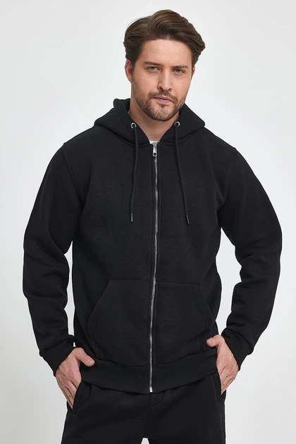 Кофта на замке спортивная флис Trend Collection 6164 черный (SIYAH) 2XL - Фото 1 Кофта на замке спортивная флис Trend Collection 6164 черный (SIYAH) 2XL - изображение 1