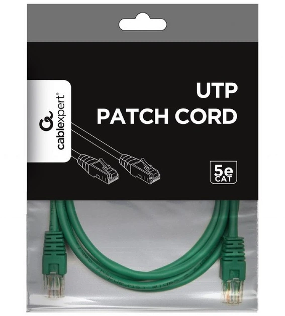 Patchcord Gembird RJ45 UTP Cat 5e zielony 1 m (PP12-1M/G) - obraz 2