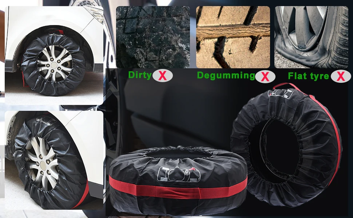 Комплект чохлів для зберігання коліс R13-R15 CarCommerce (4 шт.) - зображення 8