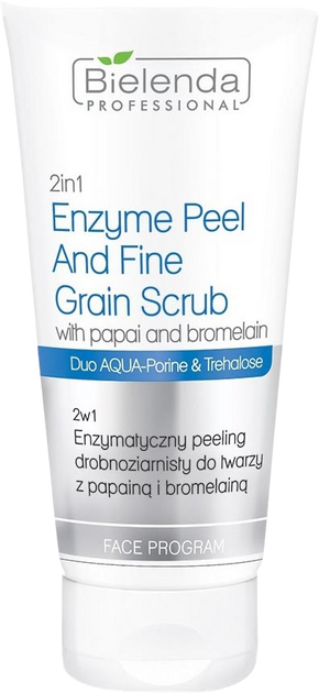 Peeling do twarzy Bielenda Professional 2 in 1 Enzyme Peel & Fine Grain Scrub enzymatyczny drobnoziarnisty z papainą i bromelainą 150 g (5902169013561) - obraz 1