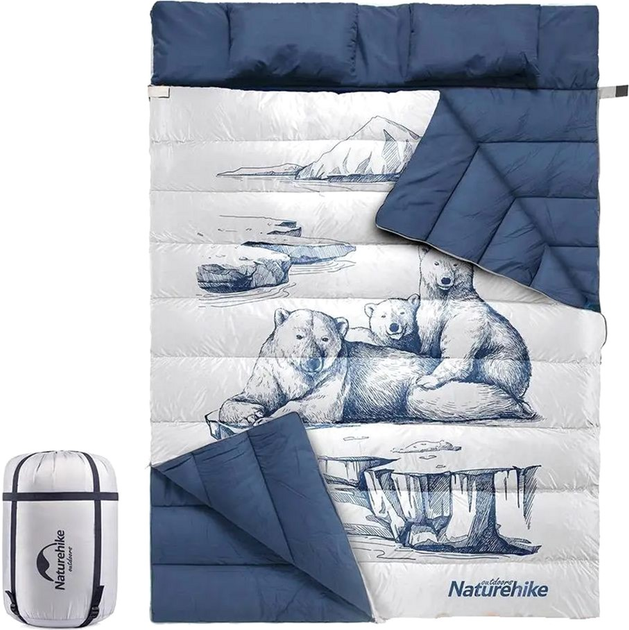Спальный мешок двухместный Naturehike NH21MSD06 Темно-синий ...