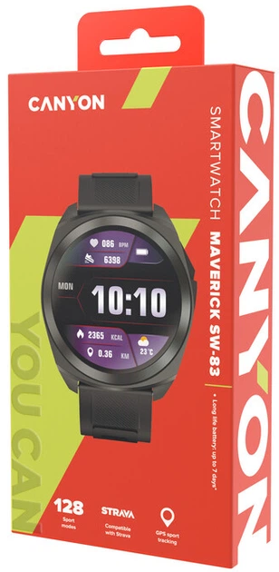Smartwatch Canyon Maverick SW-83 GPS Black (CNS-SW83BB) - obraz 7