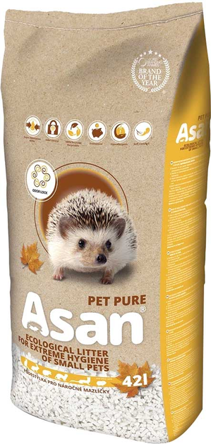 Żwirek dla gryzoni Asan Pet Pure Bedding 42 L 8kg (8594073070166) - obraz 1