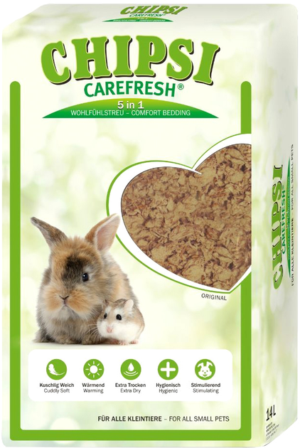 Наповнювач для гризунів Chipsi Carefresh Soft Paper Bedding Original 14 л (0066380000870) - зображення 1