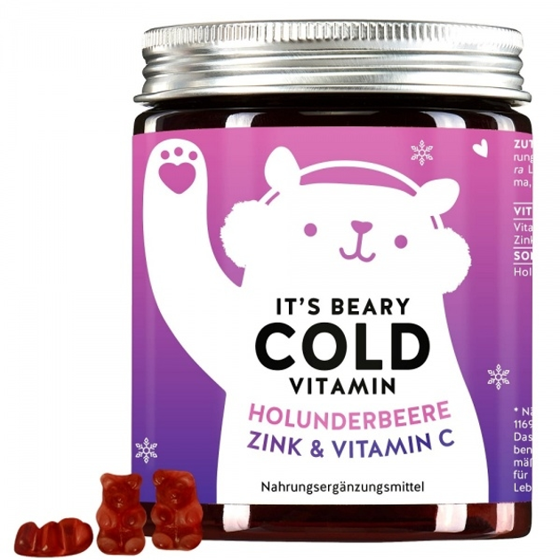 Kompleks witamin i minerałów Bears With Benefits It's Beary Cold Vitamin Holunderbeere Vitamin C & Zink 60 szt (4260717770177) - obraz 2