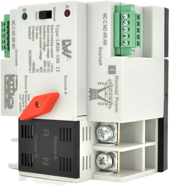 Интеллектуальный двойной переключатель питания Voltronic LW2R -100 / 2P ...